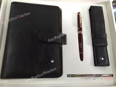 Super AAA Copy Montblanc Meisterstuck Red Rollerball Pen 4 items include box - Best Deals